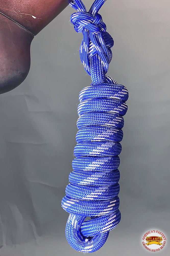 HILASON Western Horse Poly Rope Tied Adjustable Halter 8 Ft Lead Rope