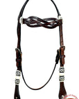 HILASON Western Horse Headstall Genuine American Leather brown