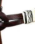 HILASON Western Horse Headstall Genuine American Leather brown