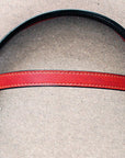 Western Style Horse Headstall In Genuine American Fullgrain Leather With Red Accents