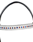 HILASON Western Horse Headstall Tack  American Leather Dark Brown W/ Rhinestones