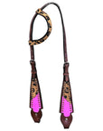HILASON Western Horse Headstall Tack Genuine American Leather Dark Brown