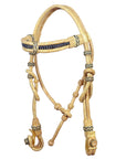 HILASON Western Horse Headstall Tack Genuine American Leather Tan