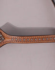 Hilason Western Horse Hand Tooled Genuine Leather Headstall Tan