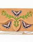 American Darling Rodeo Embroidered Suede Crossbody Bag Cowboy Gold