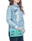 American Darling Rodeo Embroidered Suede Crossbody Bag Cowboy Gold