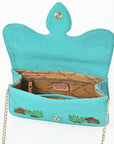 American Darling Rodeo Embroidered Suede Crossbody Bag Cowboy Gold