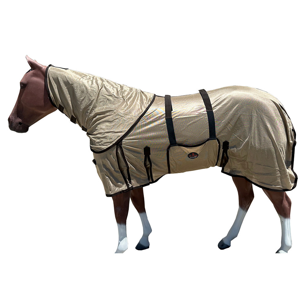 HILASON Horse Fly Sheet UV Protect Breathable Mesh Bug Mosquito Spring | Summer Horse Rug | Fly Rug