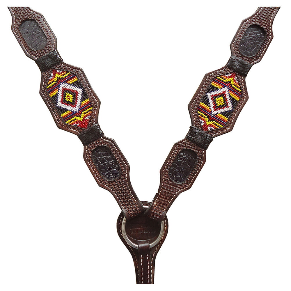 HILASON Western Horse Breast Collar Tack Genuine American Leather Dark Brown