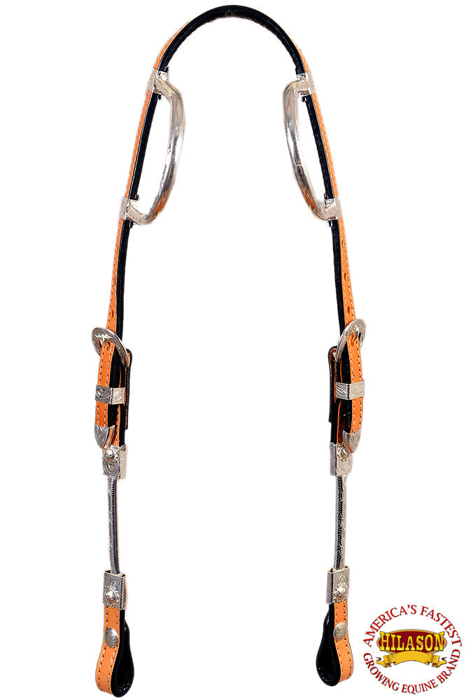 HILASON Western Genuine Leather Horse Headstall Tack Tan