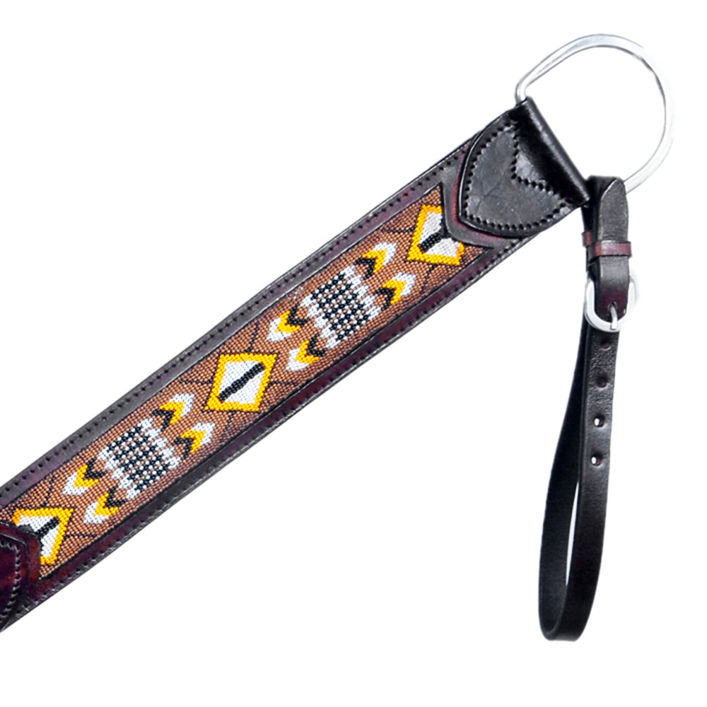 HILASON Western Horse Leather Headstall &amp; Breast Collar Set Black Beaded
