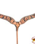HILASON Western Genuine Leather Horse Breast Collar Tack Tan Floral