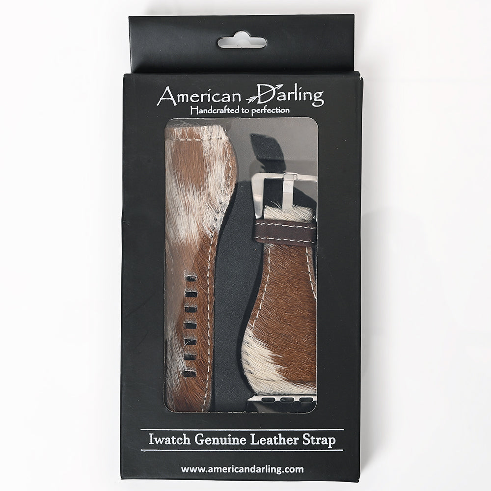 American Darling Beautifully Hair-On Genuine American Leather I watch Strap Men and Women Unisex