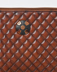 American Darling Woven Leather Crossbody Bag for Women, Western Shoulder Purse with Adjustable Strap Brown