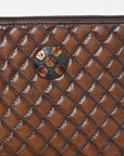 American Darling Woven Leather Crossbody Bag for Women, Western Shoulder Purse with Adjustable Strap Dark Brown
