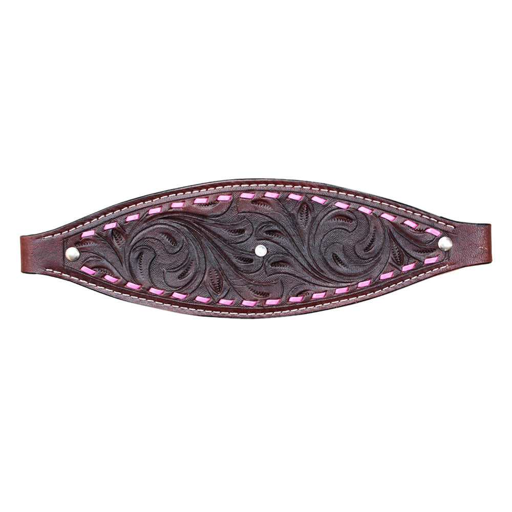 HILASON Western Horse Halter Noseband Genuine American Leather Dark Brown