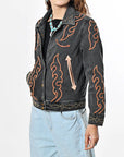 American Darling Women’s Western Denim Shirt Blazer Dress | Studded Embroidered Jacket | Excellent Fit for Ladies & Girls