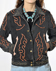 American Darling Women’s Western Denim Shirt Blazer Dress | Studded Embroidered Jacket | Excellent Fit for Ladies & Girls