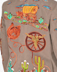 American Darling Women’s Western Embroidered Blazer Jacket Cowgirl Rodeo NFR Vintage Cactus Wagon Tailored Fashion Coat