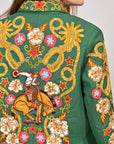 American Darling Women’s Western Embroidered Blazer Green Cowgirl Rodeo NFR Floral Spurs Bronco Horseshoe Tailored Jacket
