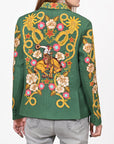 American Darling Women’s Western Embroidered Blazer Green Cowgirl Rodeo NFR Floral Spurs Bronco Horseshoe Tailored Jacket