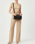 Soft Suede Crossbody Bag With Western Studded Flap For Everyday Women Essentials