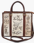 American Darling Breifcase Hair On Genuine Leather Women Bag W.