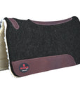 HILASON Western Wool Felt Horse Saddle Pad MADE IN USA Black Fur