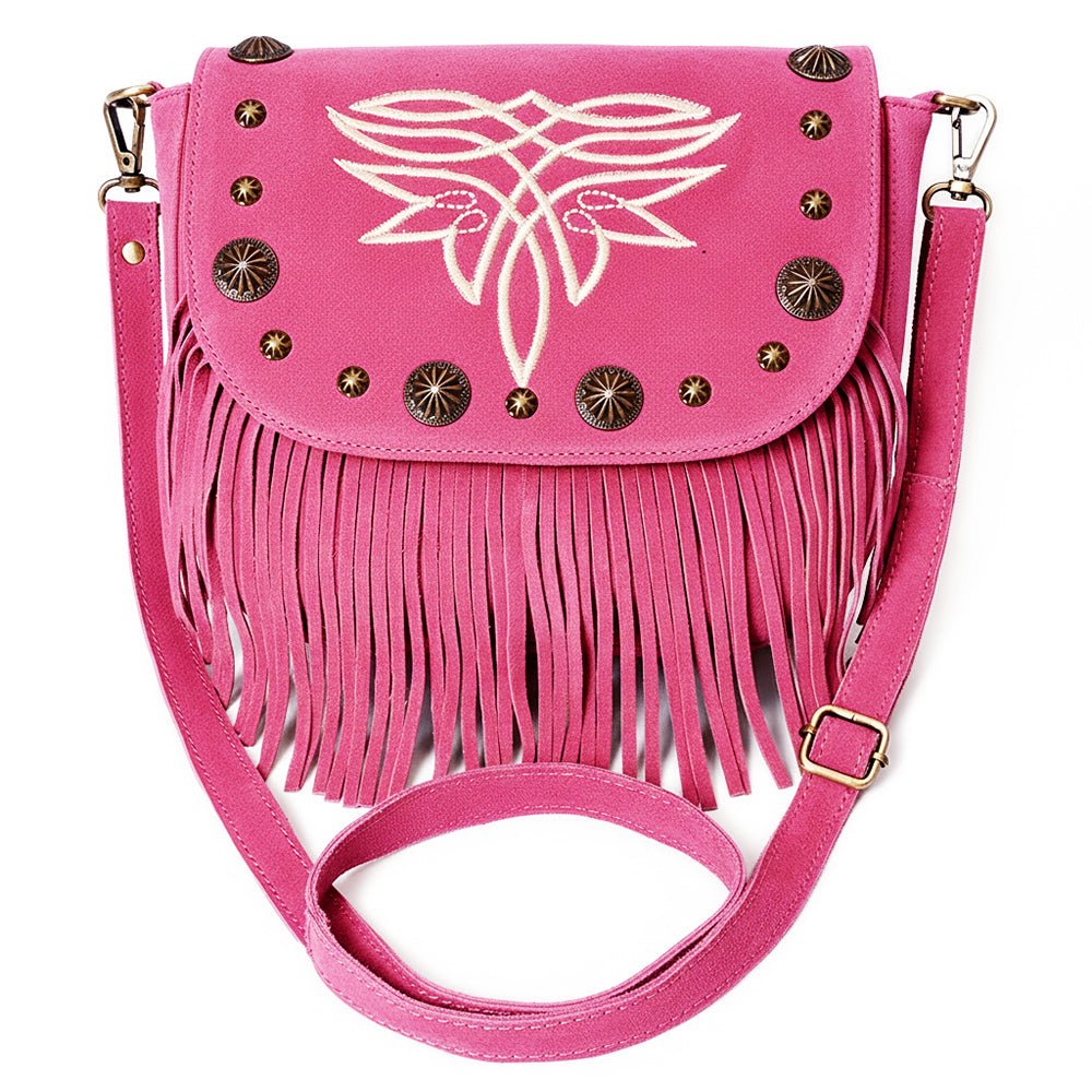 American Darling Women's Crossbody Bag Western Genuine Suede Leather Handbag