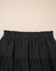 Plus Size Boho Frilled Elastic Waist Shorts