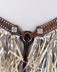 Hilason Western Horse Hand Tooled Genuine Leather Breast Collar Brown