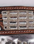 Hilason Western Horse Hand Tooled Genuine Leather Breast Collar Brown