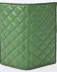 NEVER MIND Quilted Leather Continental Bifold Wallet Organizer