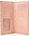 NEVER MIND Quilted Leather Continental Bifold Wallet Organizer