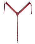 COMFYTACK Western Genuine Leather Horse Breast Collar Mahogany