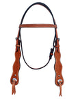 HILASON Western Horse American Leather Headstall  Tack Tan