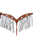 Hilason Western Horse Hand Tooled Genuine Leather Breast Collar Tan