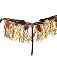 Hilason Western Horse Hand Tooled Genuine Leather Breast Collar Brown with Fringes