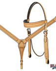 Tan HILASON Western Horse Saddle American Leather Flex Tree Trail & Pleasure