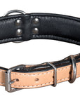 Hilason Heavy Duty Hand Painted Genuine Leather Dog Collar Tan