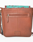 American Darling Hand-Tooled Full Grain Leather Crossbody Bag Vegetable Tanned