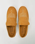 American Darling Handmade Suede Mule Shoes for Women Slip-On Closed Toe Casual Loafer Embroidered Comfortable Flat Footwear