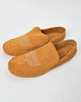 American Darling Handmade Suede Mule Shoes for Women Slip-On Closed Toe Casual Loafer Embroidered Comfortable Flat Footwear