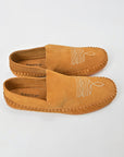 American Darling Handmade Suede Mule Shoes for Women Slip-On Closed Toe Casual Loafer Embroidered Comfortable Flat Footwear