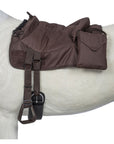 Premium Brown Bareback Riding Pad Combo Fleece/Suede with Stirrups, Pockets & Girth