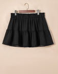 Plus Size Boho Frilled Elastic Waist Shorts