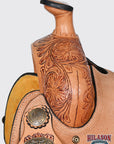 Hilason Western Horse Saddle American Leather Ranch Roping Cowboy