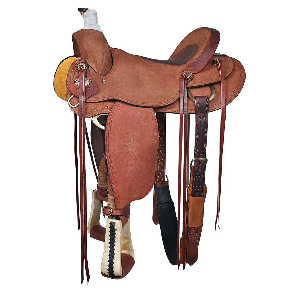 Hilason Western Horse Saddle American Leather Ranch Roping Cowboy
