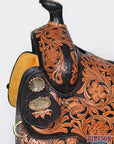 Hilason Western Horse Saddle American Leather Ranch Roping Cowboy