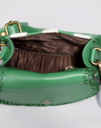 Checkered Flap Mini Crossbody Bag With Braided Leather Trim